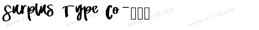 Surplus Type Co字体转换